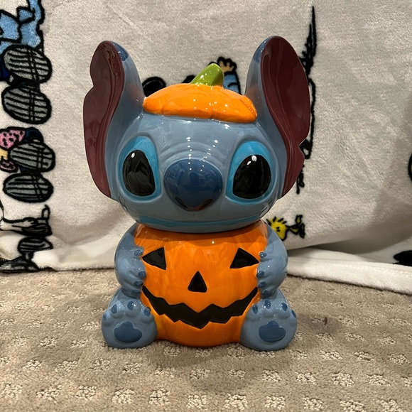 Stitch Pumpkin Cookie Jar